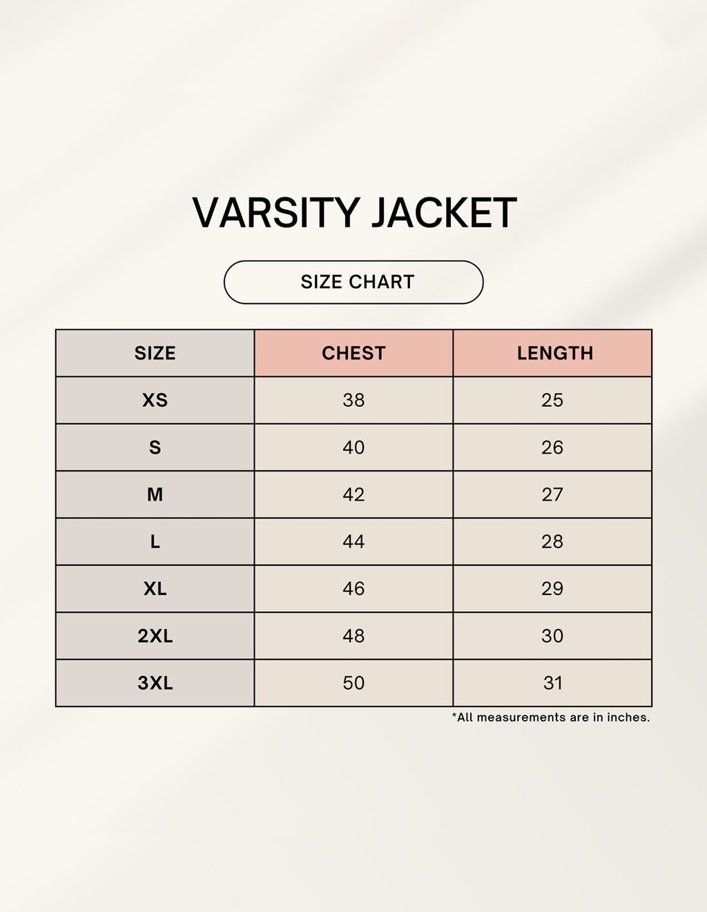 Color_Size Chart
